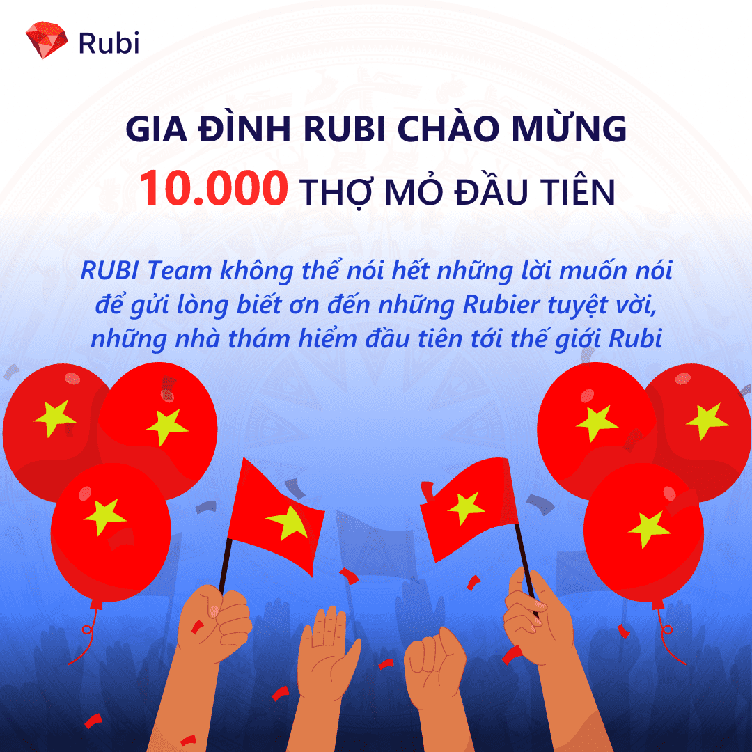 THÀNH VIÊN 10.000 ĐÃ ĐẾN RUBI